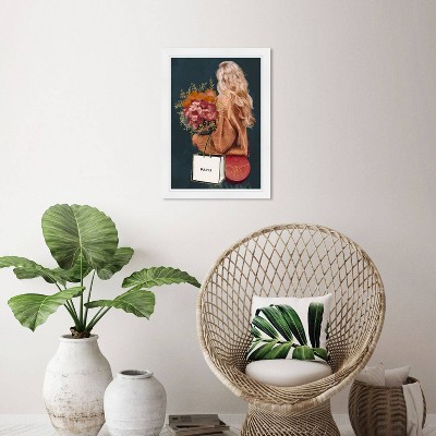 15" x 21" Fashion Floral and Botanical Framed Wall Art Print Red - Wynwood Studio: Modern Decor, Digital Art