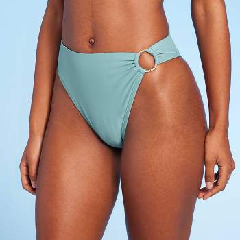 Women's Ring-front Halter Bandeau Bikini Top - Shade & Shore™ Sage Green Xl  : Target
