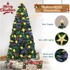 Whisen 6FT Prelit Artificial Christmas Tree with Large Stars, Spruce Tree Color Changing Optical Fiber Lights, Metal Stand - 4 of 4
