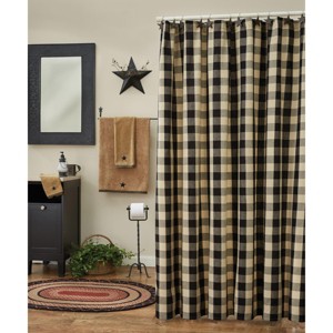 Park Designs Wicklow Shower Curtain - Black - 1 of 4