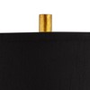 Possini Euro Design Athena 35 1/2" Tall Large Modern Glam End Table Lamps Set of 2 Pull Chain Sculptural Gold Leaf Living Room Bedroom Bedside - 3 of 4