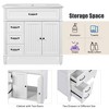 36" Bathroom Vanity with Sink and Drawers, Freestanding MDF Vanities Cabinet with Solid Wood Frame, White Ceramic Wash Basin - Cuddlewood - 3 of 4