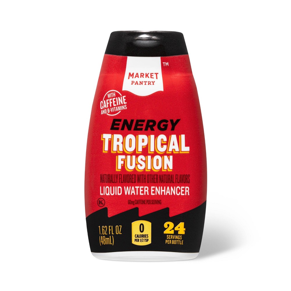 Tropical Fusion Liquid Water Enhancer Drops with Caffeine - 1.62 fl oz - Market Pantry&#8482;