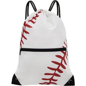 Drawstring Backpack, Lightweight Sports Gym Sack for Men & Women, Durable Cinch Snackpack for Beach - 1 of 4