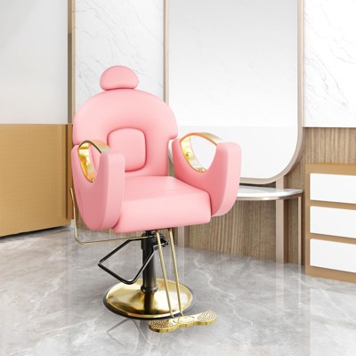 360° Swivel Barber Chair Hair Chair Stylist Chair with Heavy Duty Hydraulic Pump, Adjustable Headrest & Reclining Backrest, Reclining Salon Chair