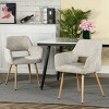 FurnitureR Dining Chairs Set of 2, Vanity Chair Comfy, Fabric Accent Leisure Chair Armchair for Home Kitchen Dining Room Living Room Bedroom, Beige - 2 of 4