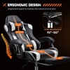 Lyngins Ergonomic Gaming Computer Chair with Footrest, Video Game Desk Chair, PU Leather Recliner with Headrest & Fixed Up Armrest, Home Office Chair - 3 of 4
