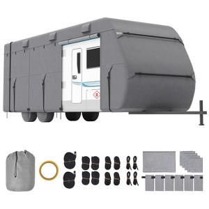 VEVOR Travel Trailer Cover, 24-27 ft RV Cover, 4-Layer Non-Woven Fabric Camper Cover, Waterproof, Windproof and Rip-Stop Class A RV Cover, Gray - 1 of 4