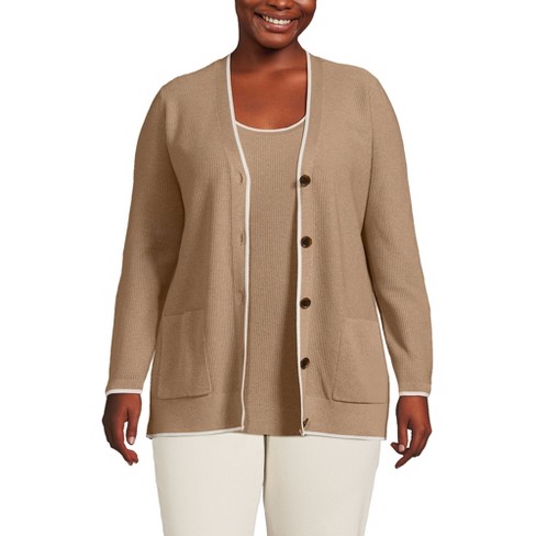 Lands end on sale women's cotton cardigans