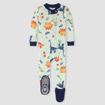 Burt's Bees Baby® Baby Boys' Dino Friends Midnight Organic Cotton Footed Pajama - Black 3-6M