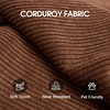 78.8" Compression Sofa,Convertible Floor Sofa Bed,Comfy Futon Couch Sleeper Bed,Corduroy Loveseats Boneless Modular Sectional Sofa,brown - 4 of 4