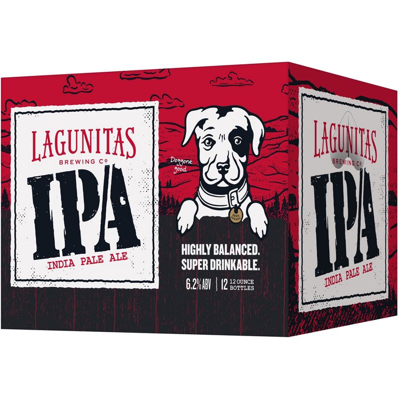 Lagunitas IPA Beer - 12pk/12 fl oz Bottles, 3 of 4
