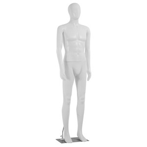 FDW Mannequin Adjustable Female/Male Full-Body Mannequin with Detachable & Metal Base Dress Model Mannequin Stand Realistic Ideal, White - 1 of 4