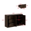 Famapy Wood - Grain Buffet Chest Kitchen Cabinet with Anti - Tipping Device - 3 Drawers+2 Doors for Kitchens or Living Room Storage - 3 of 4
