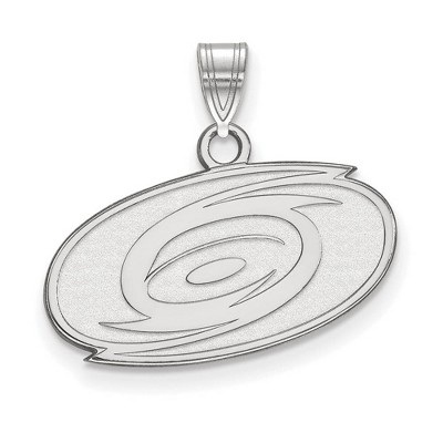 Black Bow Jewelry 14k White Gold Carolina Hurricanes NHL Small Pendant