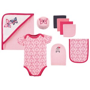 Hudson Baby Infant Girl Bathtime Giftset, Butterfly, One Size - 1 of 2