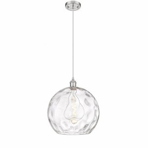 Innovations Lighting Athens Water Glass 1 - Light Pendant in  Brushed Satin Nickel - 1 of 1