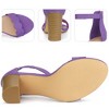 Perphy Women's Scalloped Chunky Heels Ankle Strap Sandals - 4 of 4
