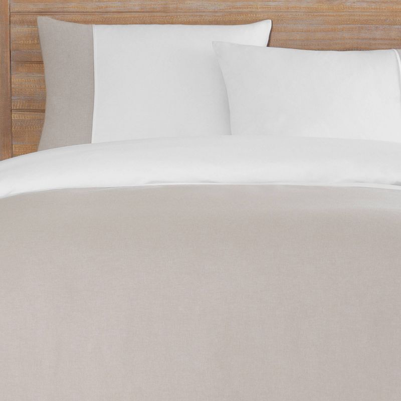 Vue Kinsley Chambray Colorblock Duvet Cover Set, 3 of 7