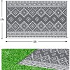 Reversible Mats, Plastic Straw Rug, Modern Area Rug, Large Floor Mat for Outdoors, RV, Patio - 2 of 4