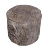 Royal Hampton Antique Round Tree Stump Cement Stool - 2 of 4