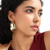 SOHI Women's California Gold Minimal Dented Hoop Earrings - 4 of 4