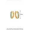 Gold Huggie Hoop Earrings 14K Gold Plated Dainty Cubic Zriconia Inlay Sleeper Tiny Delicate Boho Beach Simple Hypoallergenic Jewelry Gift for Her - 2 of 4