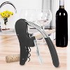 Oggi Lever Action Cork Screw: Stainless Steel & Plastic, Hand Wash, Silver, 18.5" Length, 7" Width, Bottle Opener - 3 of 4