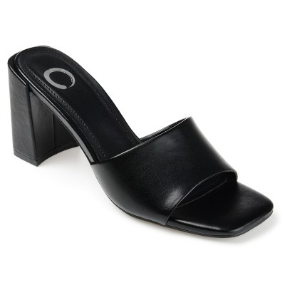 Journee Collection Womens Alisia Open Toe High Block Heel Pumps