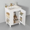24" Bathroom Vanity with Ceramic Sink, Solid Wood Frame, Soft-Closing Door, Side Open Storage & Under-Sink Cabinet - 3 of 4