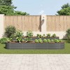 vidaXL Garden Raised Bed 157.5"x31.5"x17.3" Galvanized Steel Gray - 3 of 4