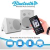 Pyle 6.5" Indoor/Outdoor Bluetooth Wall-Mount Speakers - Waterproof, 2-Way Full Range, 800W - White - 3 of 4