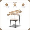 LeisureMod Dining Chair Upholstered in Polyester with Steel Legs Lume Series Set of 4 - 4 of 4