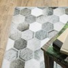 Marcel Geometric Block Animal Print Area Rug White/Gray - Captiv8e Designs - 4 of 4