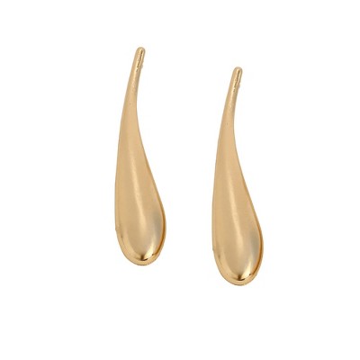 SOHI Women's California Gold The Elongated Drip Drop Earrings