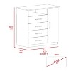 CAVINAS 4 Drawer Dresser with TV Stand,1 Cabinet and 1 Shelf,Modern Storage Dresser,Door Cabinet for Bedroon and Entryway - 3 of 4
