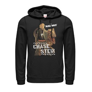 Men's Marvel Runaways Chase Stein & Dinosaur Pull Over Hoodie - 1 of 3