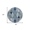Denim Blue And Sky Blue Geometric Washable Indoor Outdoor Area Rug - 3 of 4