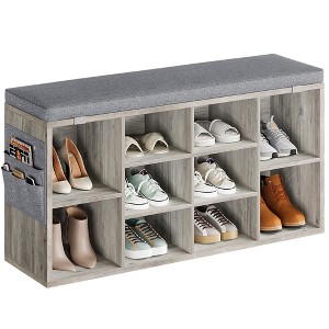 Shoe Bench with Cushion, Storage Bench with Padded Seat - 1 of 4
