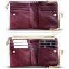 BEAFUP Womens Wallet,Ladies Vintage Leather Bifold Wallet with Zipper & Kiss Lock - Compact Coin Purse for Daily Use,Travel,and Shopping - 2 of 4
