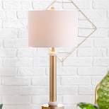 Metal/Marble Gregory Table Lamp (Includes LED Light Bulb) Gold - JONATHAN Y