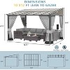 ALAULM Wall Mount Gazebo Outdoor Pergola, Hardtop Lean to Gazebo Canopy Awnings with Sloped Roof and Sturdy Steel Frame, for Patio, Deck, Backyard - 2 of 4