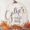 C&F Home 10" x 10" Thanksgiving "Gather And Give Thanks" Pumpkin Printed Small Petite Accent Throw Pillow - 3 of 3