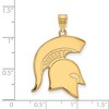 Black Bow Jewelry 10k Yellow Gold Michigan State Spartans NCAA Extra Large Pendant - 2 of 3