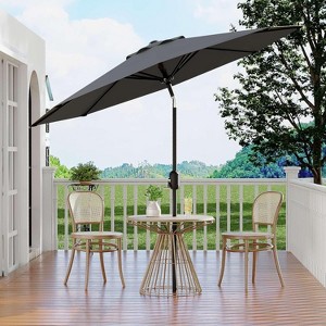 Jojoka 10FT Patio Umbrella with 8 Sturdy Ribs,Table Umbrella with Push Button Tilt and Crank - 1 of 4