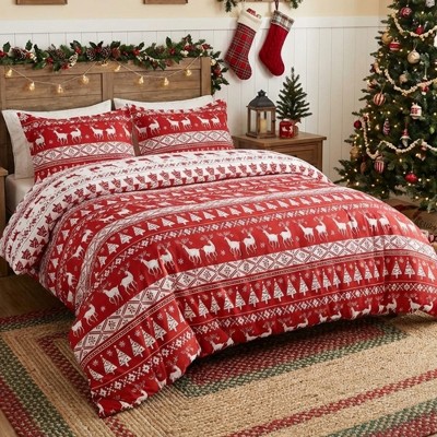 3 Piece Christmas Duvet Cover Bedding Set