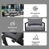 ELJGET 4-Piece Outdoor Steel Sofa Set, Multi-person Patio Furniture Set for Gardens and Lawns - 3 of 4