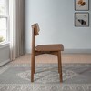 Vynxaria Walnut Mid-Century Dining Chairs - Set of 2 for Versatile Spaces - 4 of 4