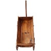 Gulches Solid Wood Barrel Wagon Flower Planter Pot Stand Premium Fir Wood with Wheels & Handle, Large Deep Planter - 3 of 4
