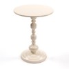 Syemin End Tables Vintage Metal Coffee Table End Table Round Side Table for Sofa Bedside Accent Table Decorative Bedroom, White, 15.7"*15.7"*21.2" - 2 of 4